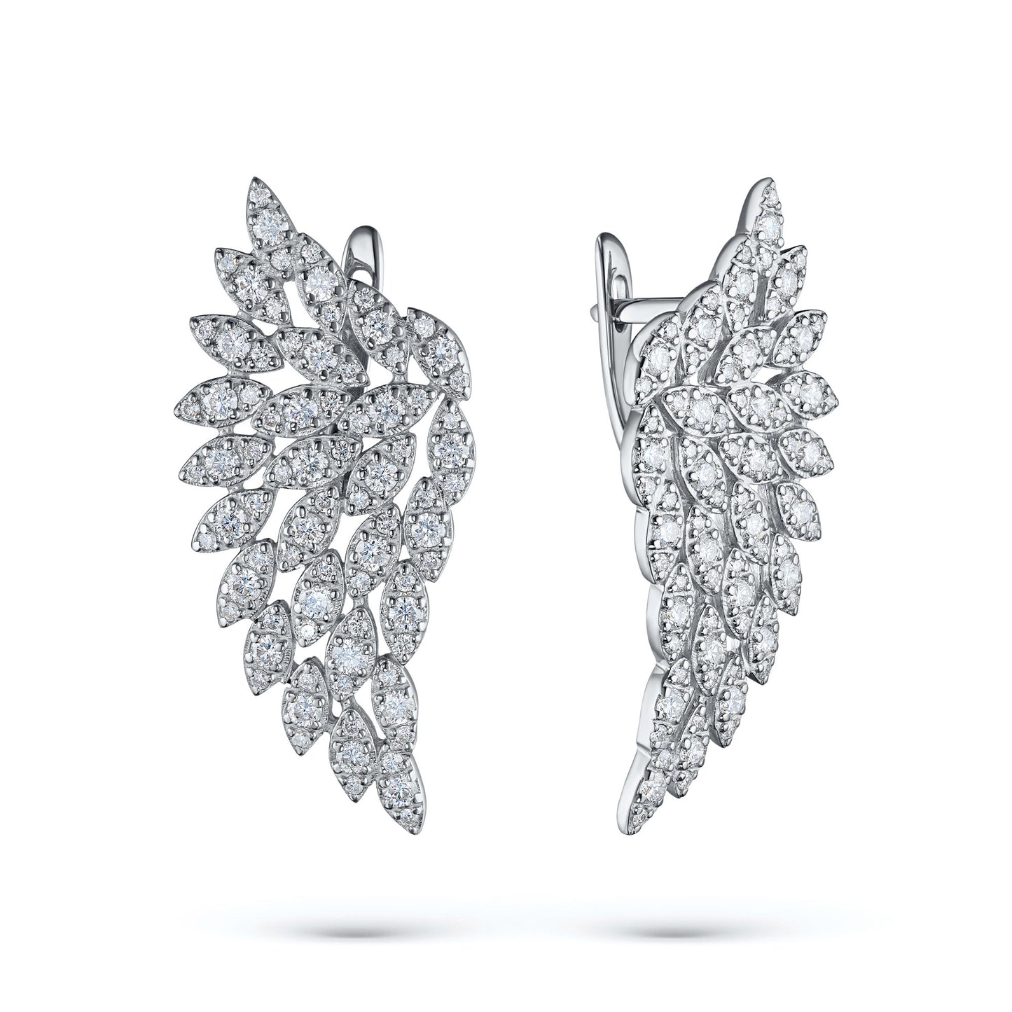 Sterling Silver Earrings with Lab-Created Diamonds 128.140 CT.TW
