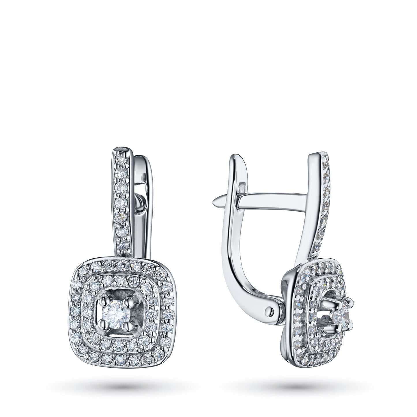 14K White Gold Earrings with Lab-Created Diamonds 0.350 CT.TW