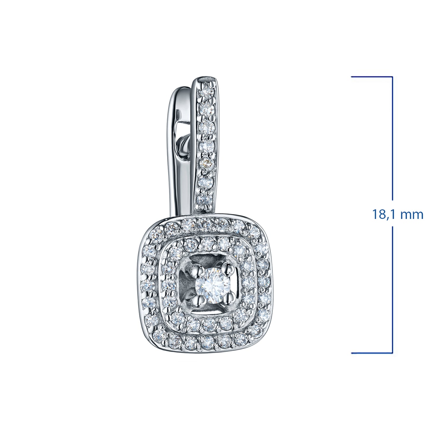 14K White Gold Earrings with Lab-Created Diamonds 0.350 CT.TW
