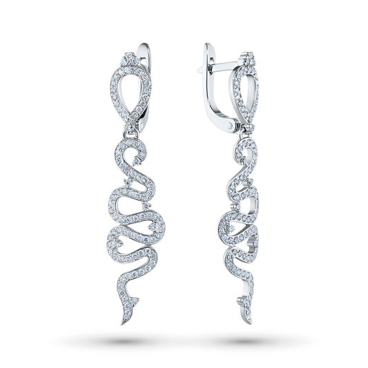 Sterling Silver Earrings with Lab-Created Diamonds 178.180 CT.TW