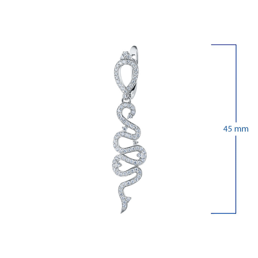 Sterling Silver Earrings with Lab-Created Diamonds 178.180 CT.TW