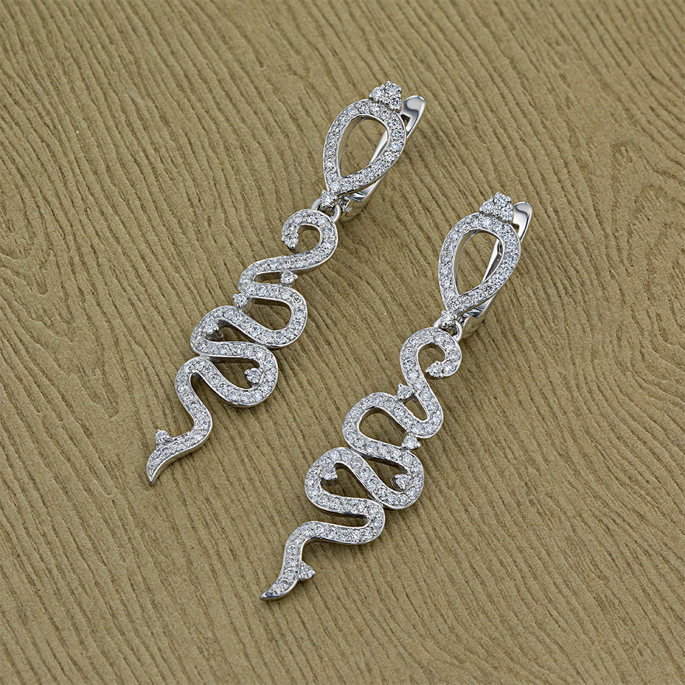 Sterling Silver Earrings with Lab-Created Diamonds 178.180 CT.TW
