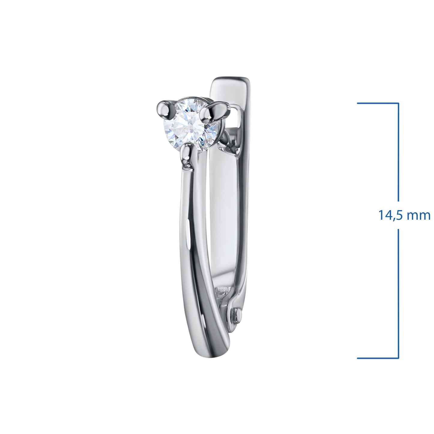 14K White Gold Earrings with Natural Diamonds 0.370 CT.TW