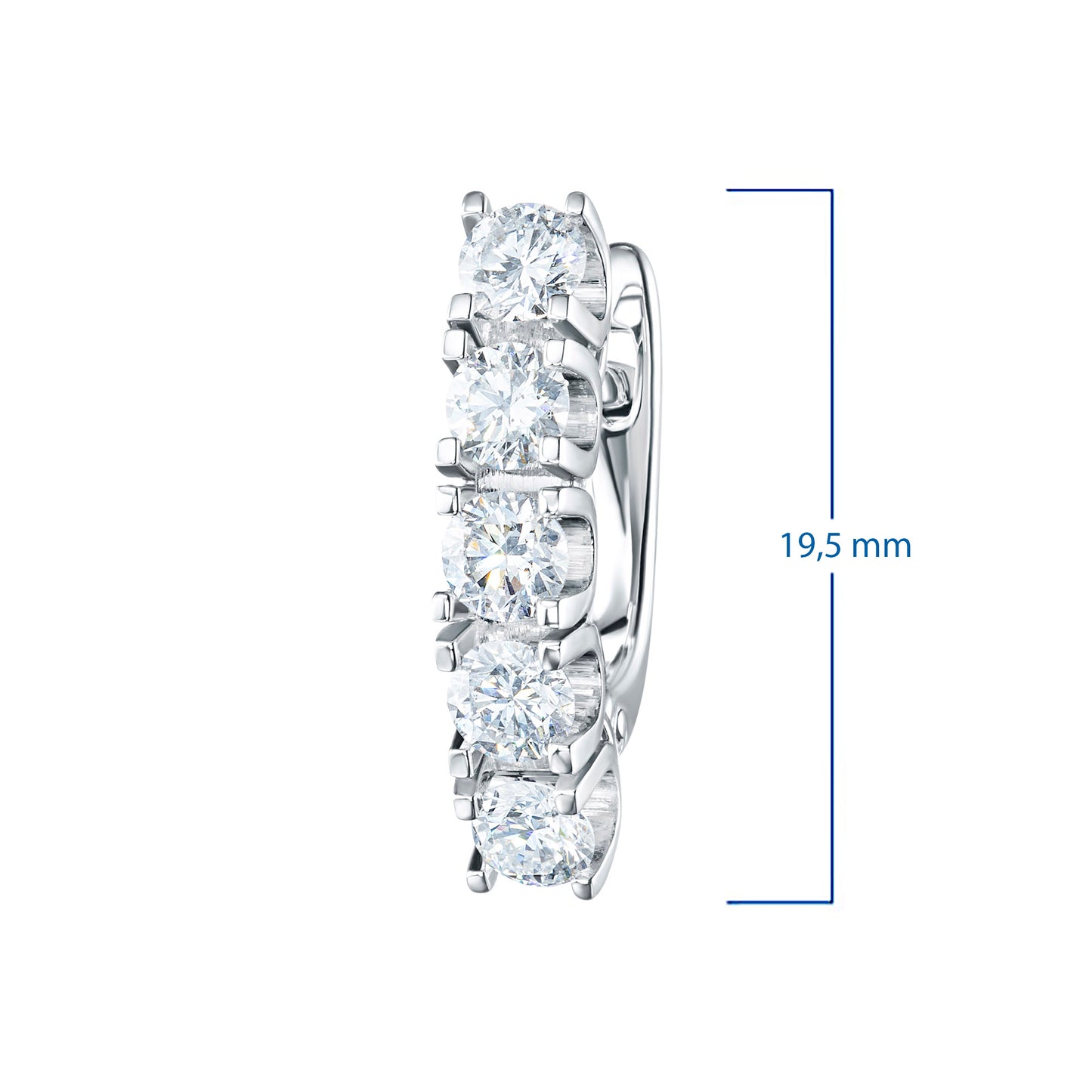 14K White Gold Earrings with Lab-Created Diamonds 1.550 CT.TW