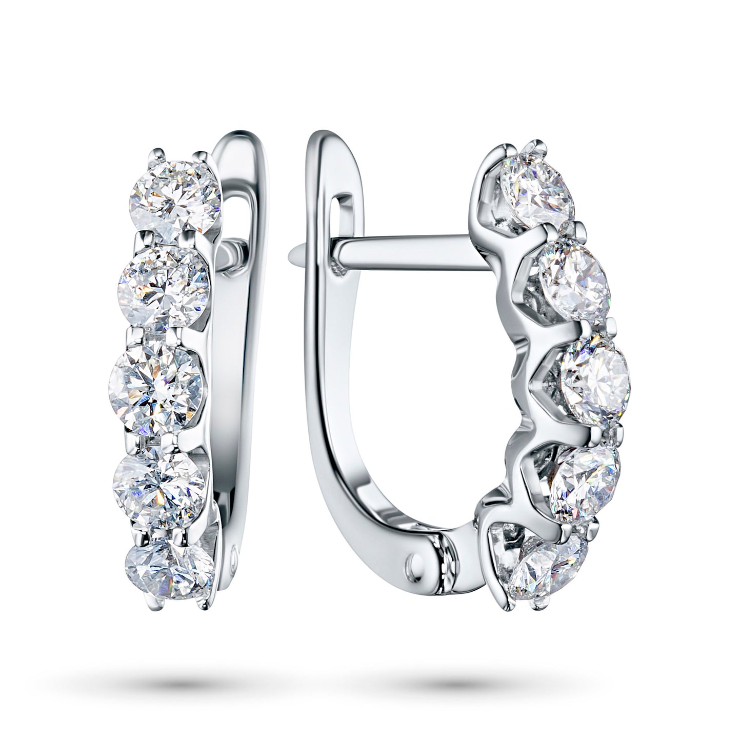 14K White Gold Earrings with Lab-Created Diamonds 1.200 CT.TW