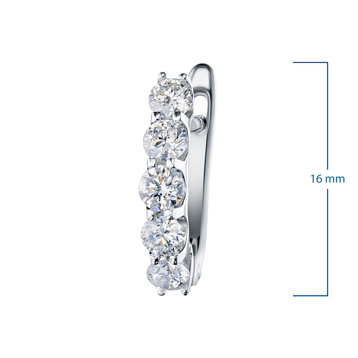 14K White Gold Earrings with Lab-Created Diamonds 1.200 CT.TW