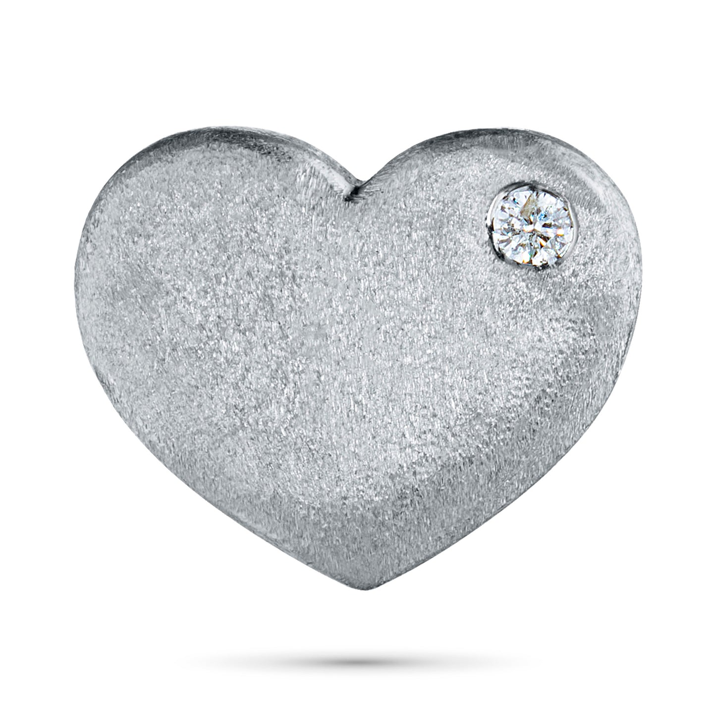 Matte Silver Pendant with Natural Diamonds 0.010 CT.TW