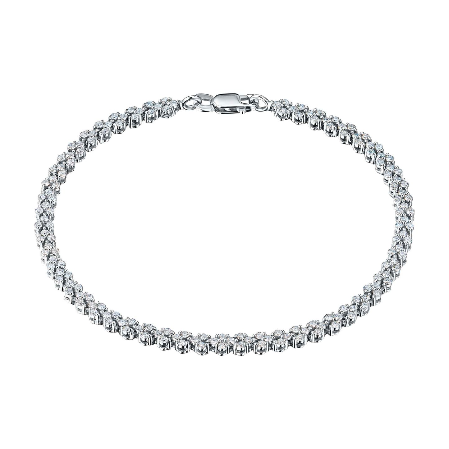 14K White Gold Bracelet with Lab-Created Diamonds 1.810 CT.TW