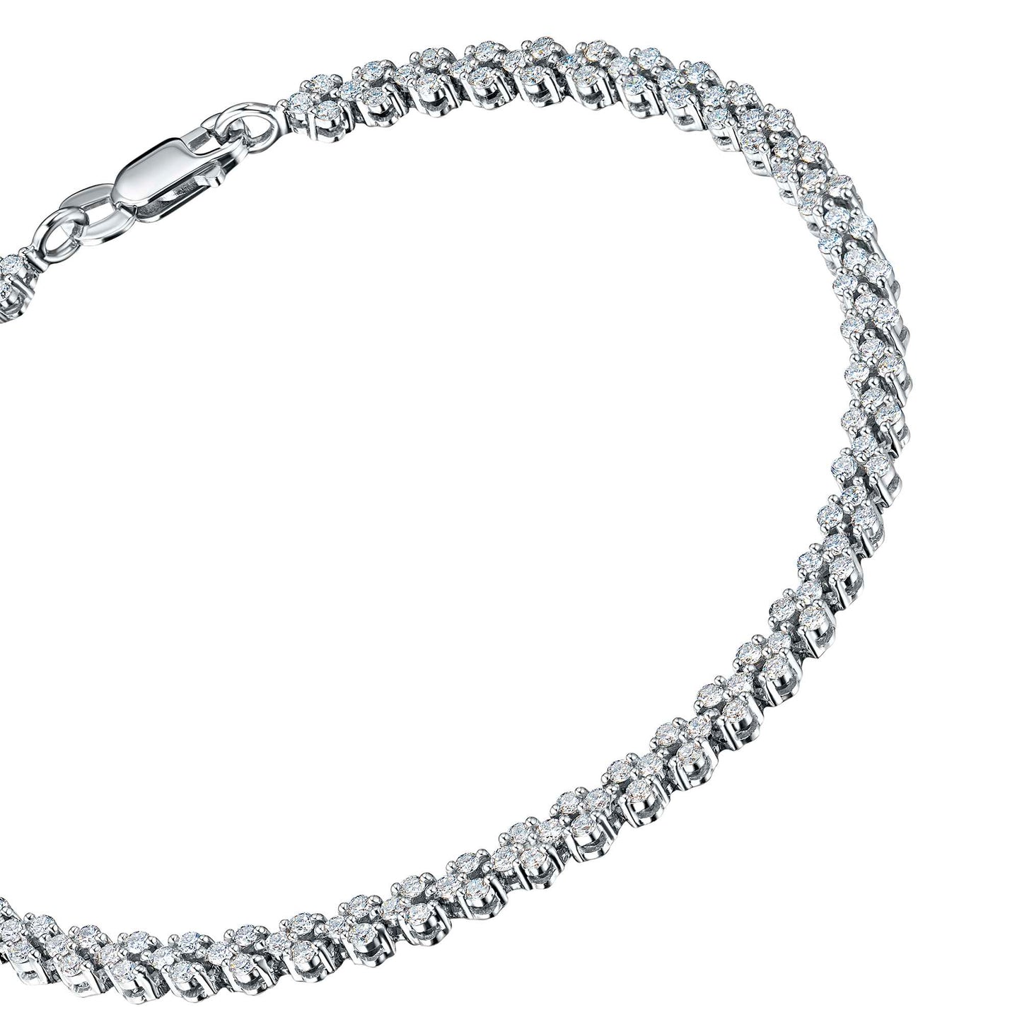 14K White Gold Bracelet with Lab-Created Diamonds 1.810 CT.TW