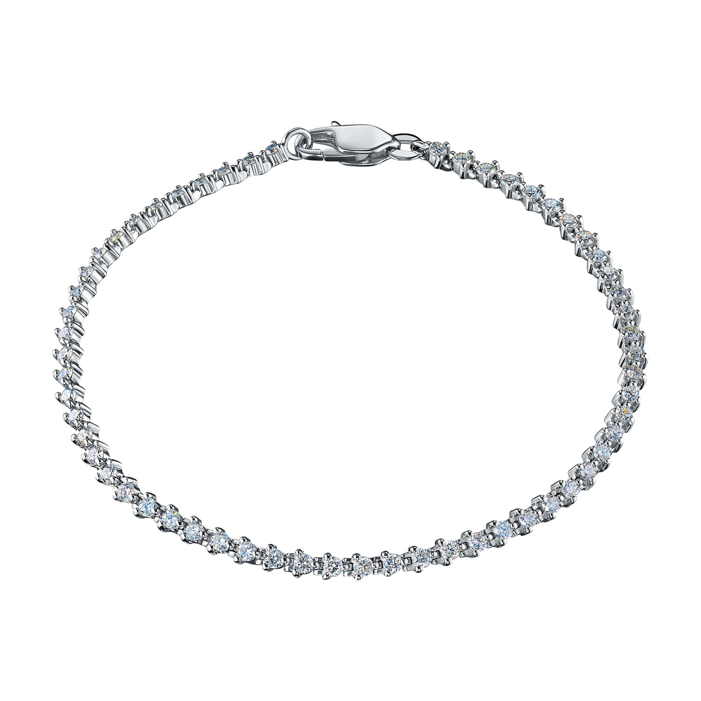 14K White Gold Bracelet with Lab-Created Diamonds 1.510 CT.TW