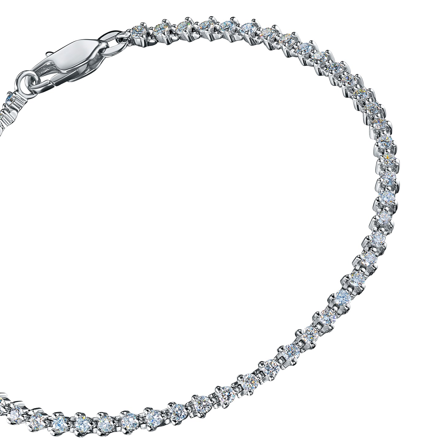 14K White Gold Bracelet with Lab-Created Diamonds 1.510 CT.TW
