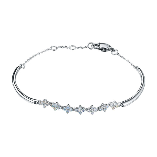 14K White Gold Bracelet with Lab-Created Diamonds 0.550 CT.TW