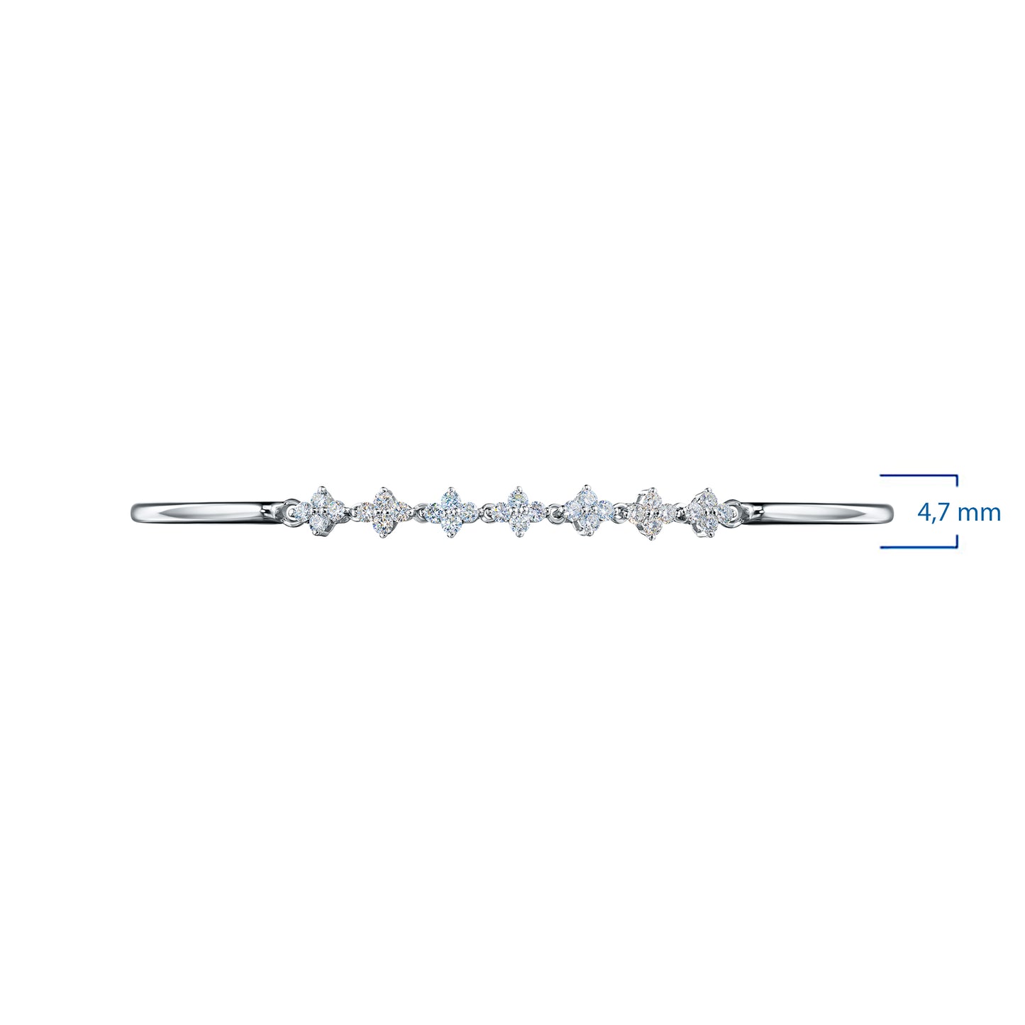 14K White Gold Bracelet with Lab-Created Diamonds 0.550 CT.TW