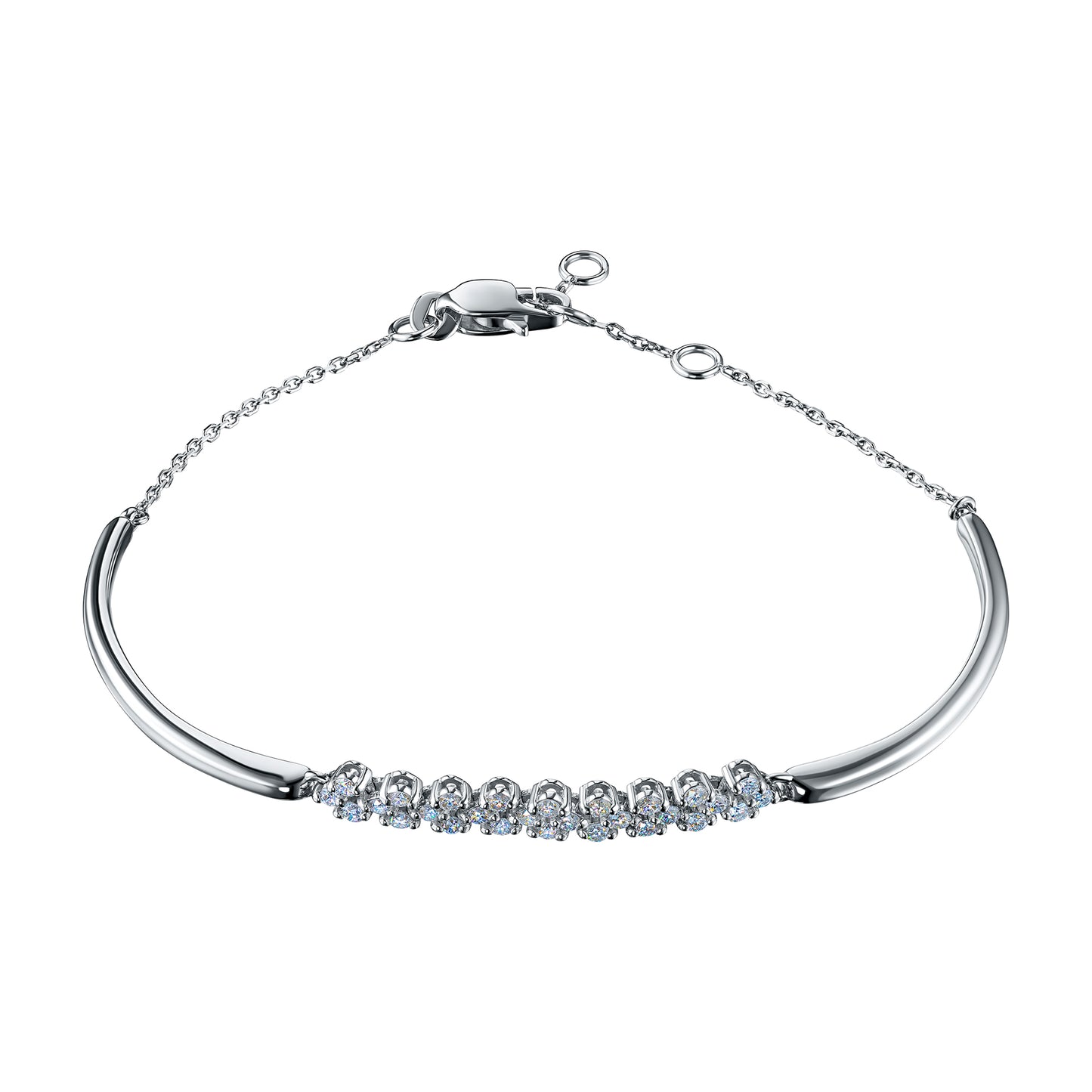 14K White Gold Bracelet with Lab-Created Diamonds 0.550 CT.TW