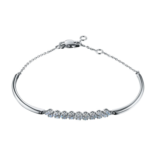 14K White Gold Bracelet with Lab-Created Diamonds 0.550 CT.TW