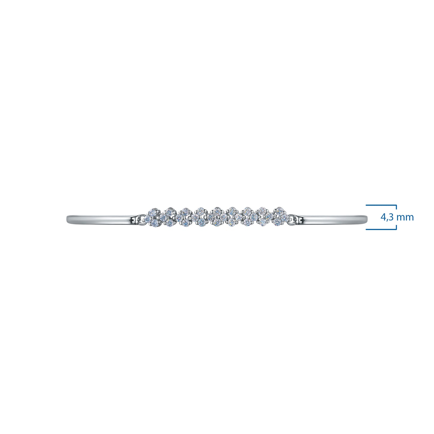 14K White Gold Bracelet with Lab-Created Diamonds 0.550 CT.TW