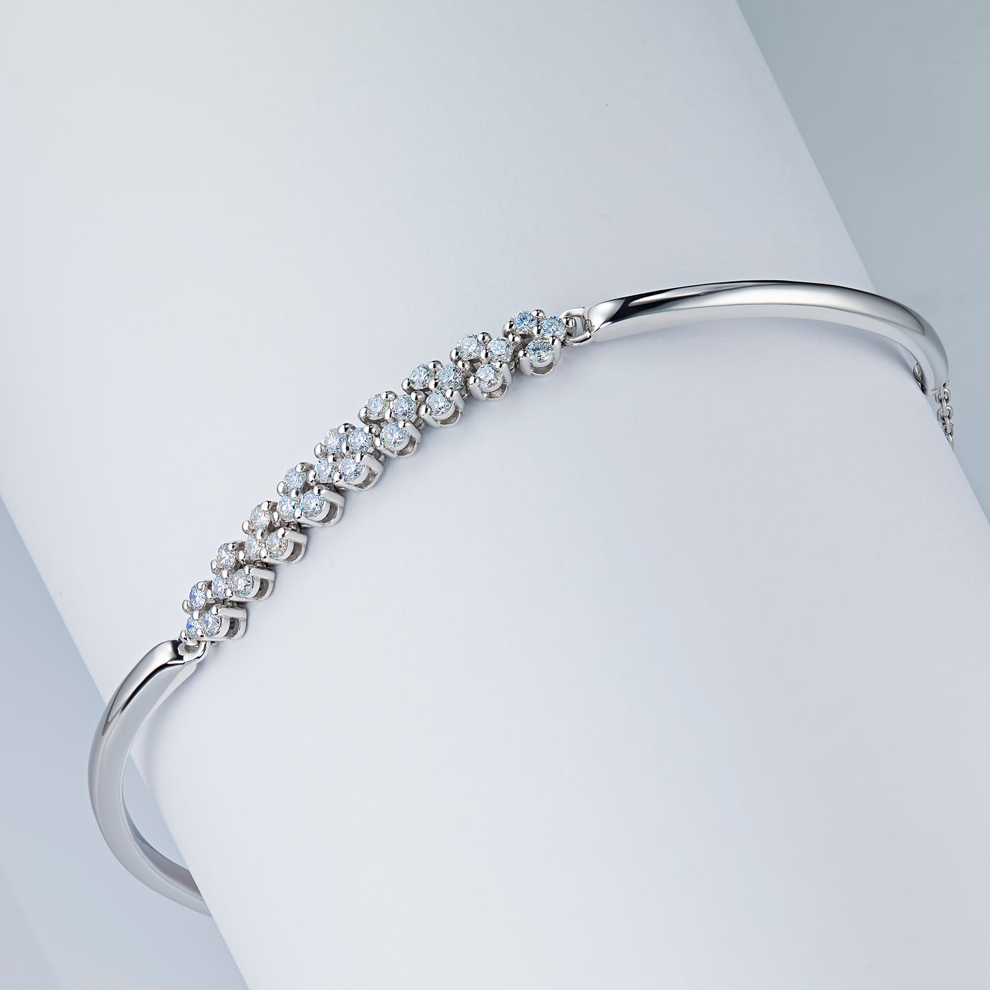14K White Gold Bracelet with Lab-Created Diamonds 0.550 CT.TW