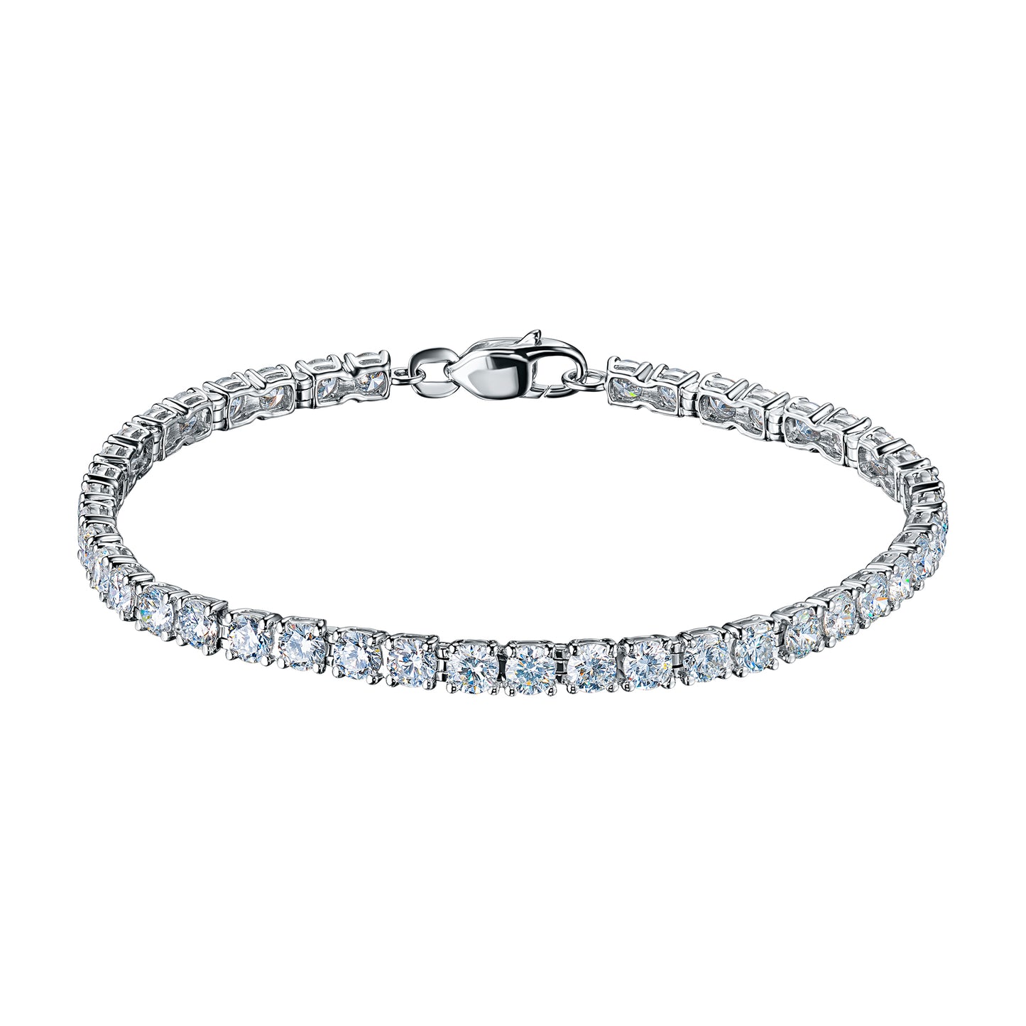 14K White Gold Bracelet with Lab-Created Diamonds 5.870 CT.TW