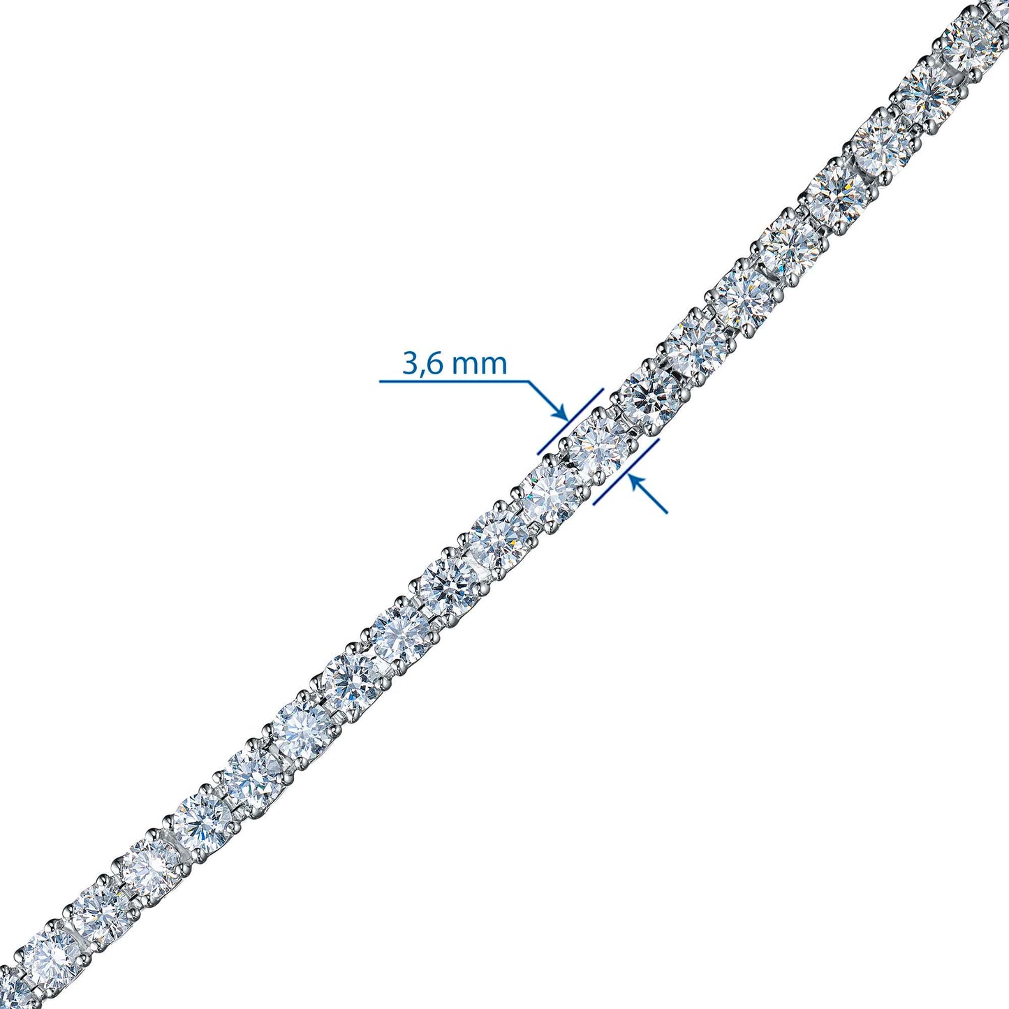 14K White Gold Bracelet with Lab-Created Diamonds 5.870 CT.TW