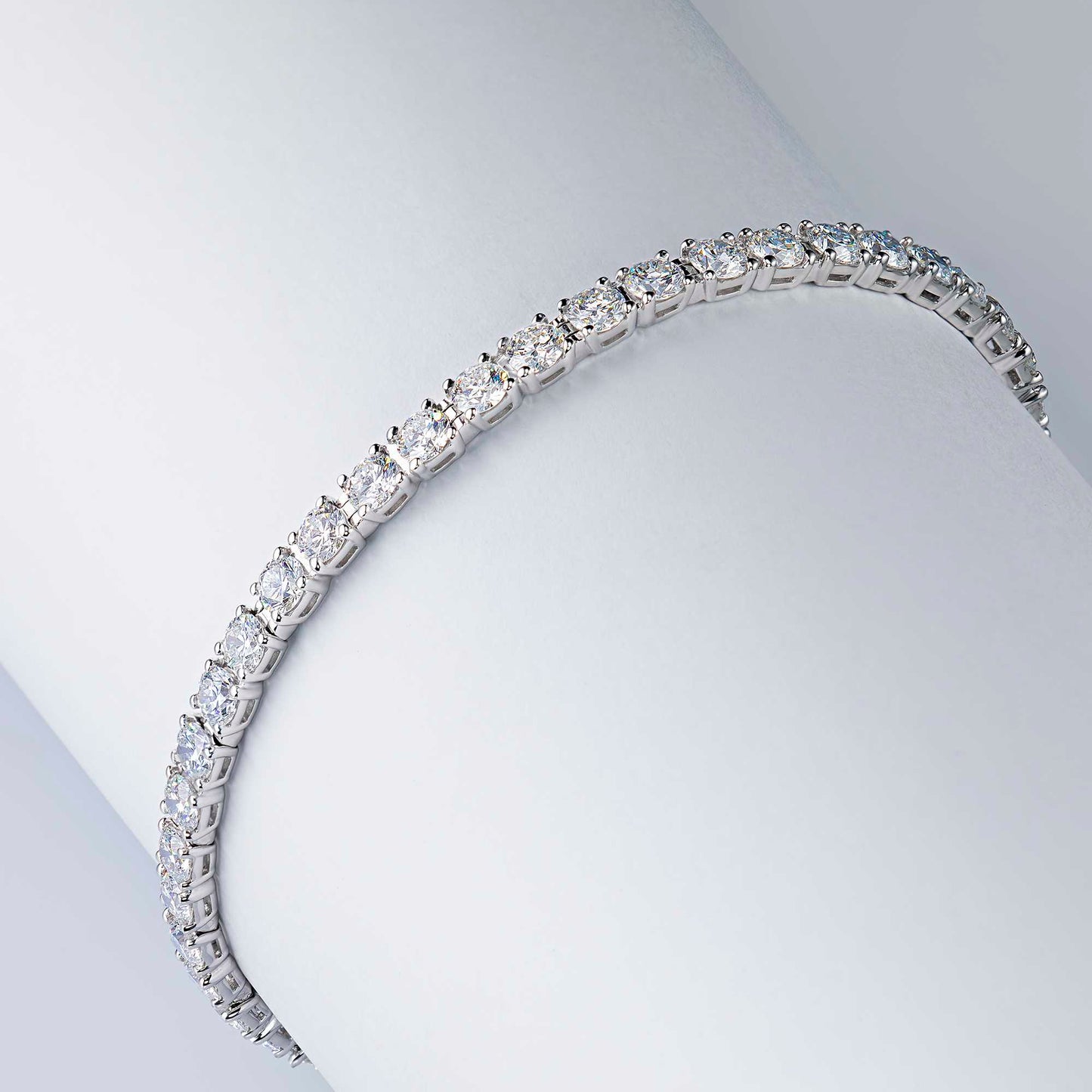 14K White Gold Bracelet with Lab-Created Diamonds 5.870 CT.TW