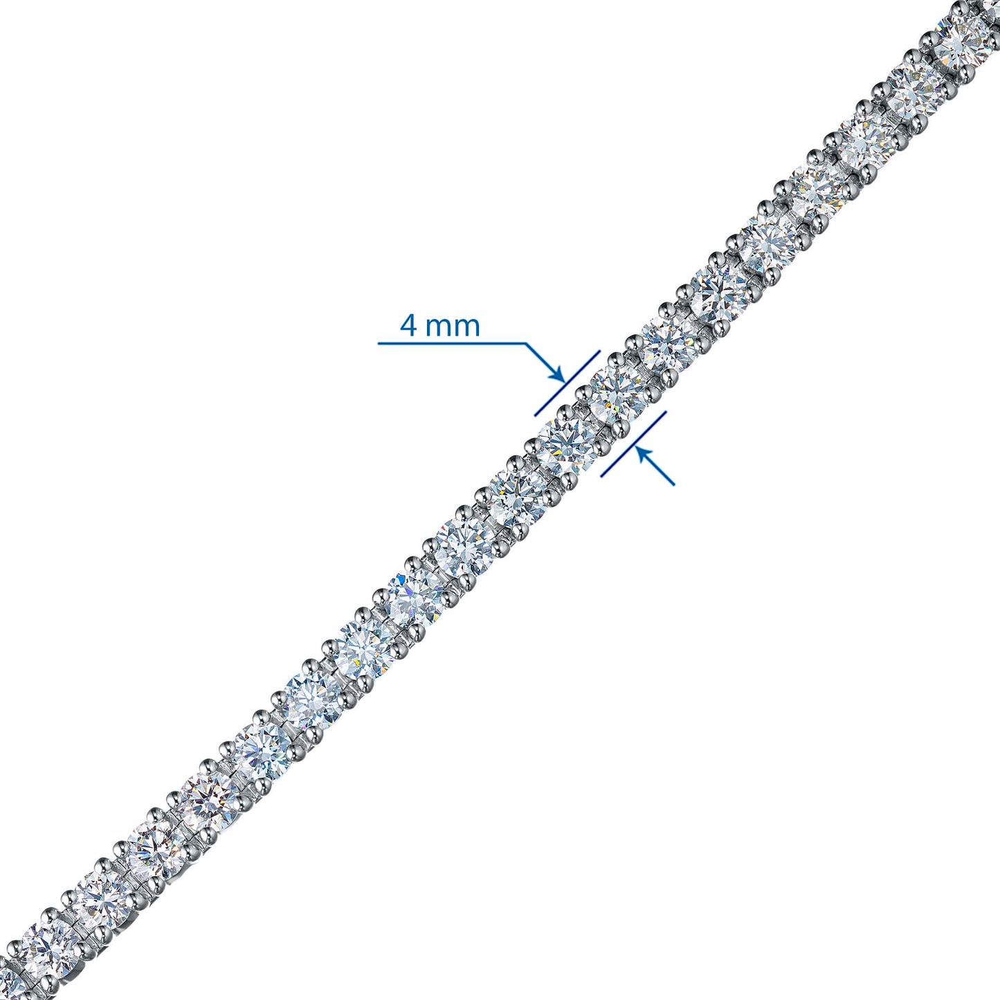 14K White Gold Bracelet with Lab-Created Diamonds 8.980 CT.TW