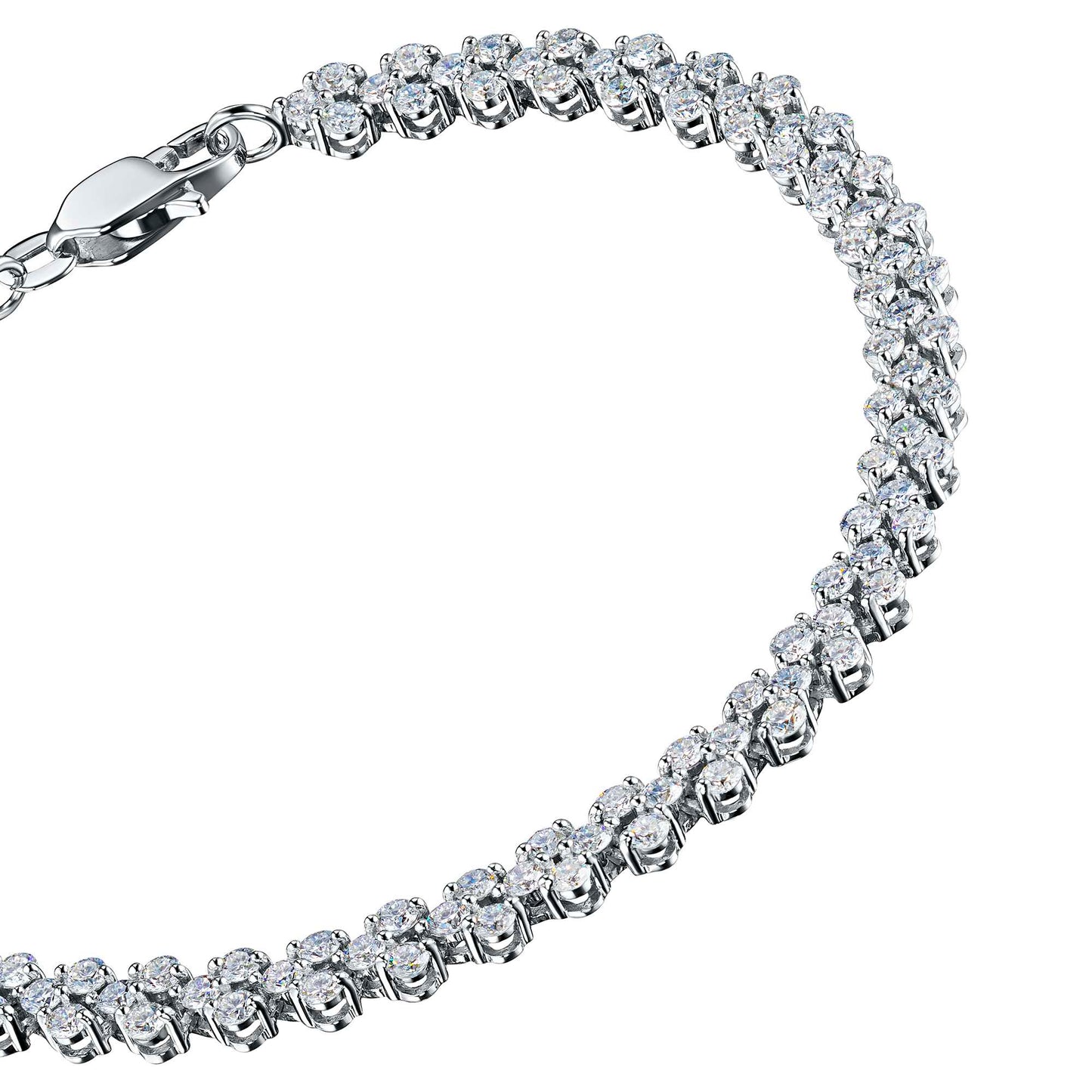 14K White Gold Bracelet with Lab-Created Diamonds 3.110 CT.TW
