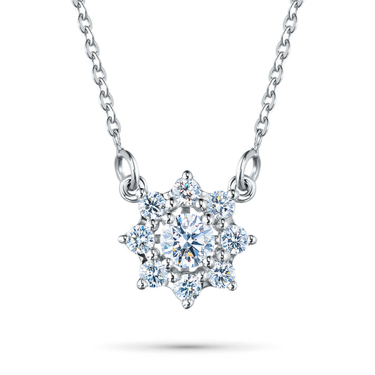 14K White Gold Necklace with Lab-Created Diamonds 0.630 CT.TW