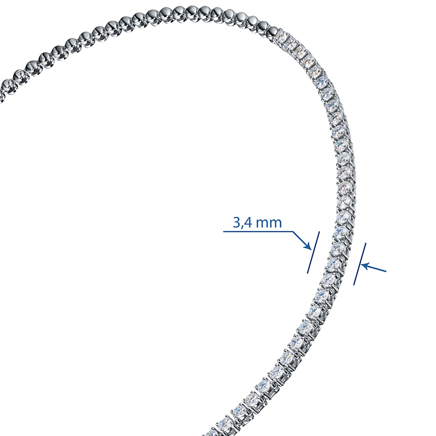 14K White Gold Necklace with Lab-Created Diamonds 6.810 CT.TW