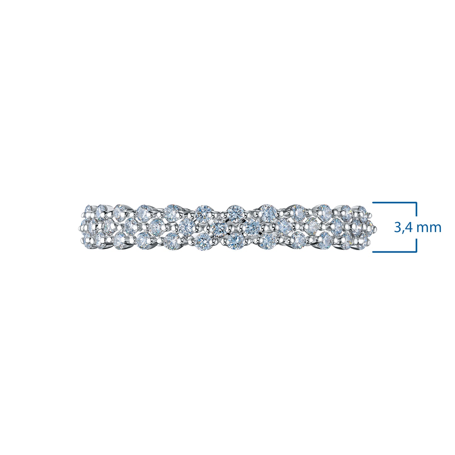 14K White Gold Ring with Lab-Created Diamonds 0.220 CT.TW