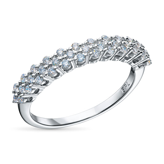 14K White Gold Ring with Lab-Created Diamonds 0.220 CT.TW