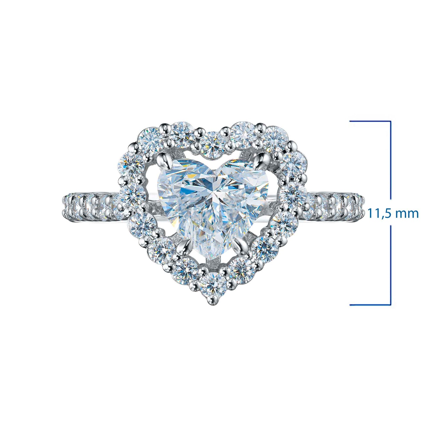14K White Gold Ring with Lab-Created Diamonds 1.630 CT.TW