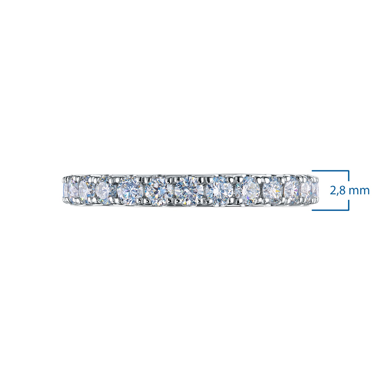 14K White Gold Ring with Lab-Created Diamonds 0.760 CT.TW