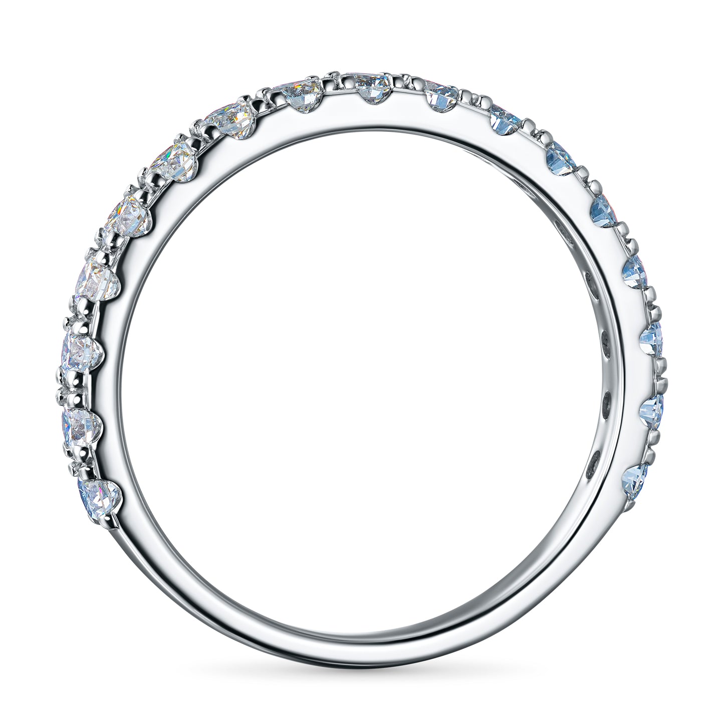 14K White Gold Ring with Lab-Created Diamonds 0.760 CT.TW