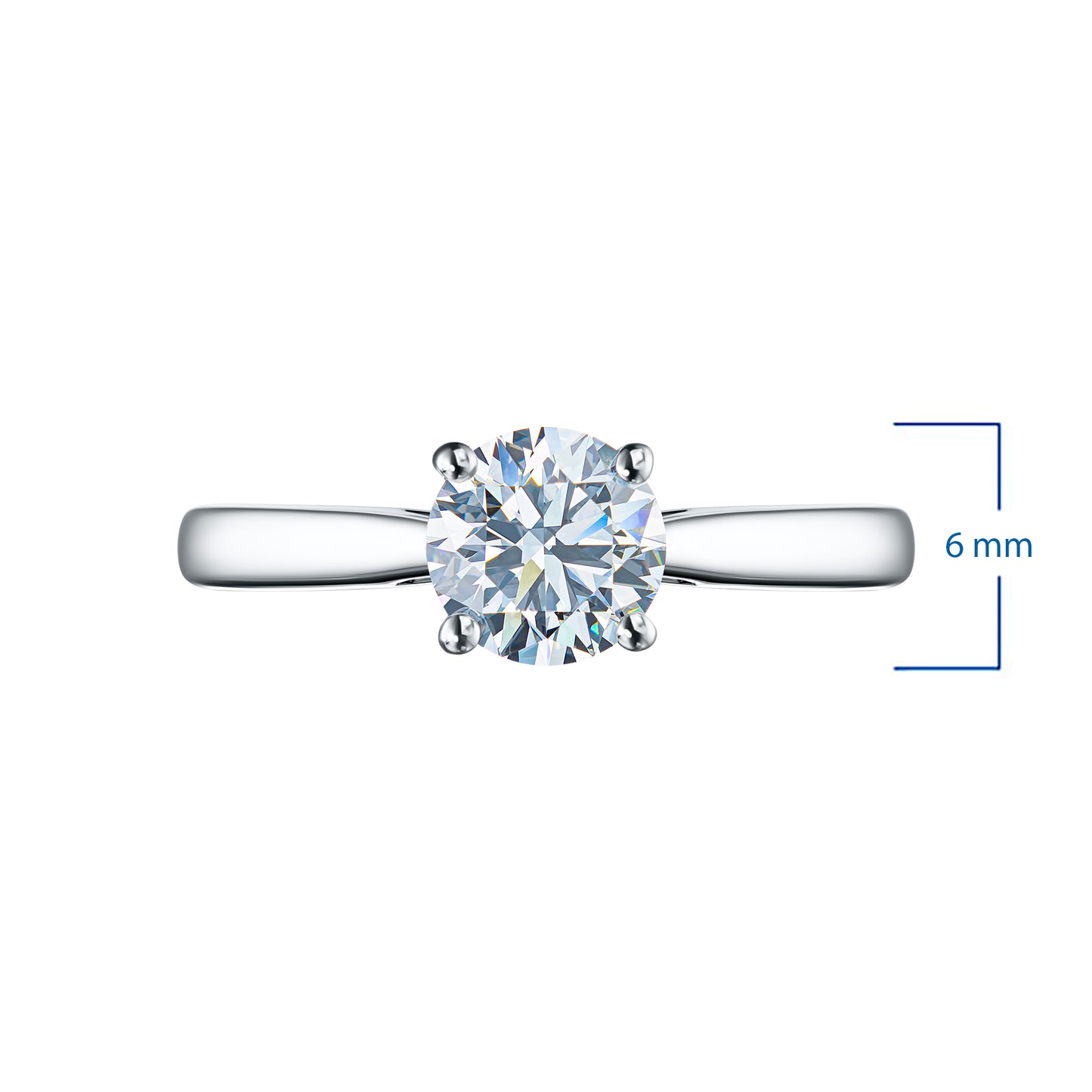 14K White Gold Ring with Lab-Created Diamonds 0.750 CT.TW