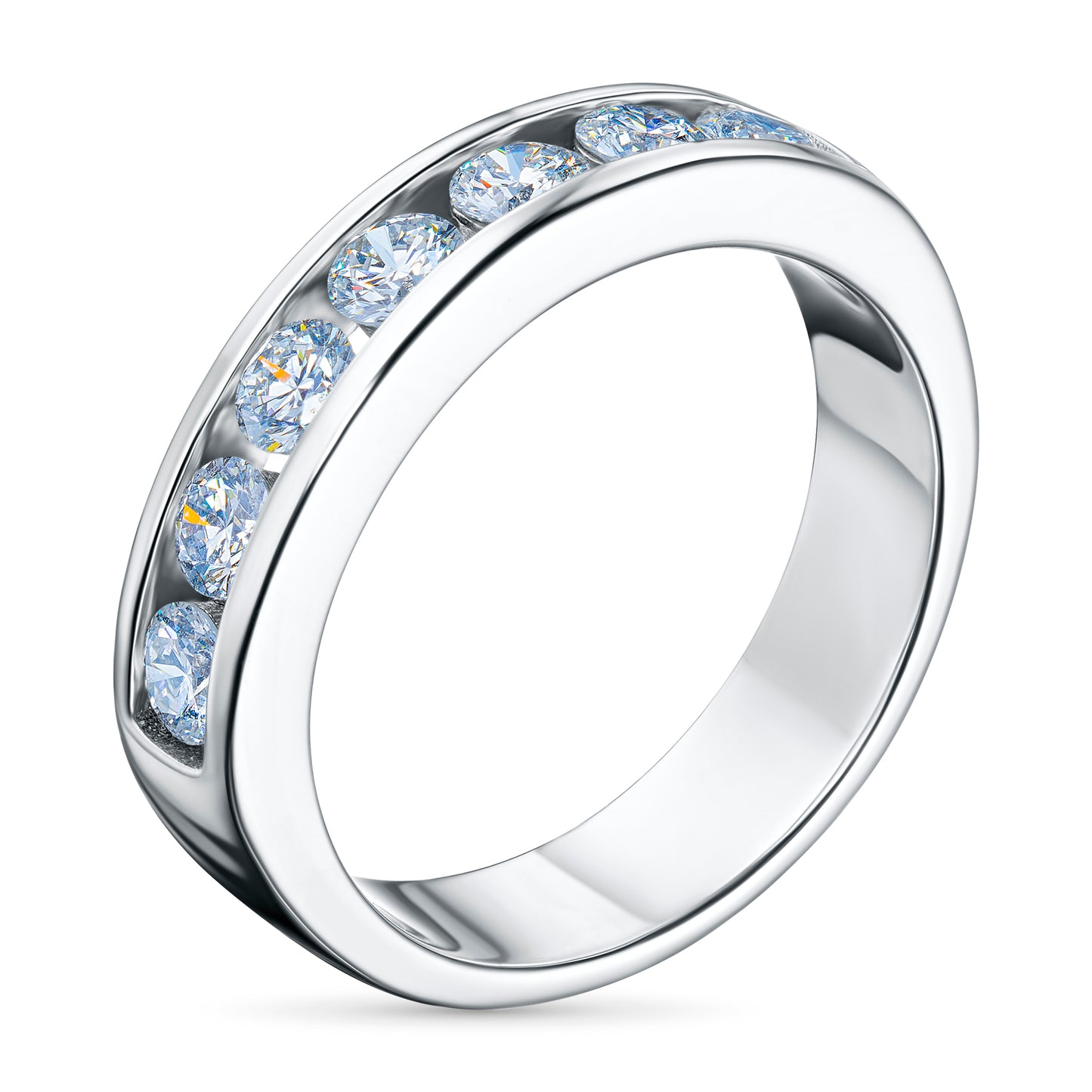 14K White Gold Ring with Lab-Created Diamonds 0.840 CT.TW