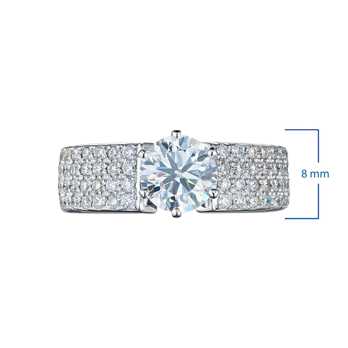 14K White Gold Ring with Lab-Created Diamonds 1.600 CT.TW