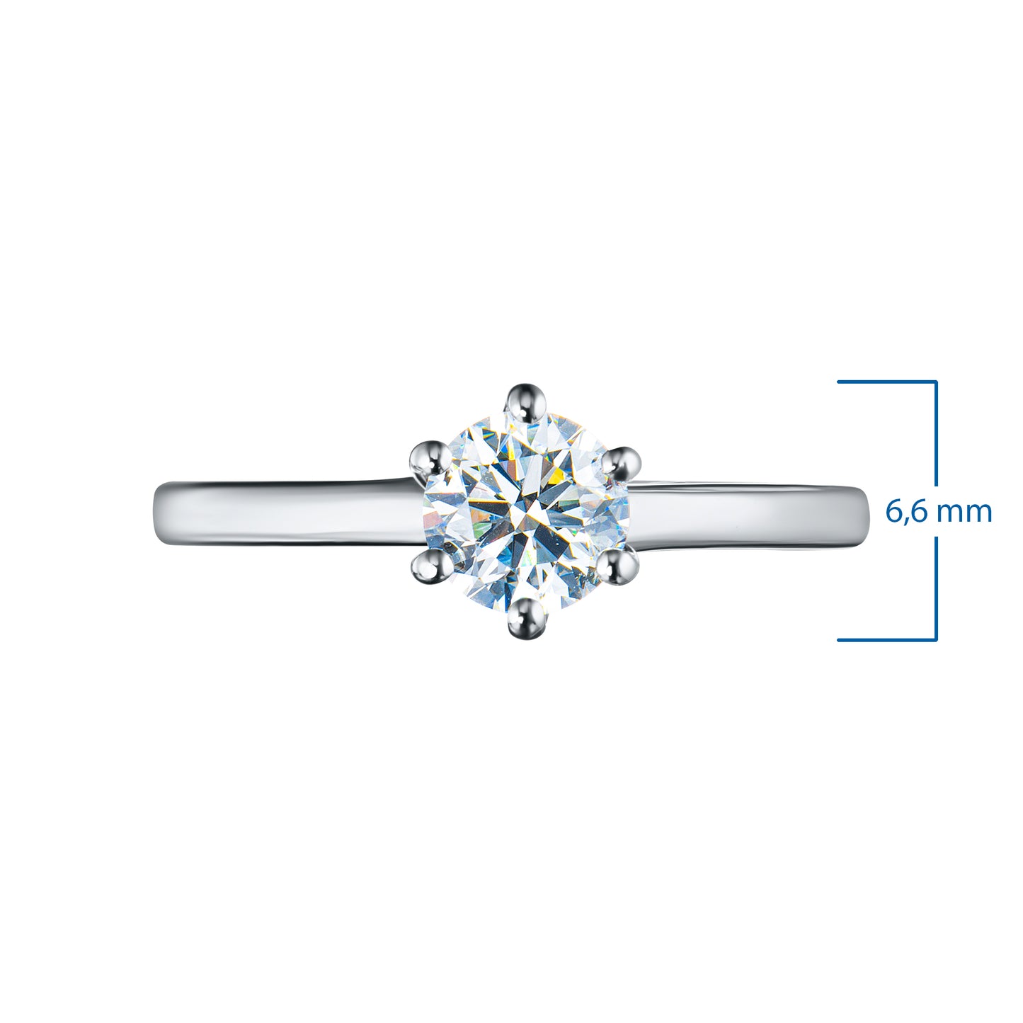 14K White Gold Ring with Lab-Created Diamonds 0.530 CT.TW