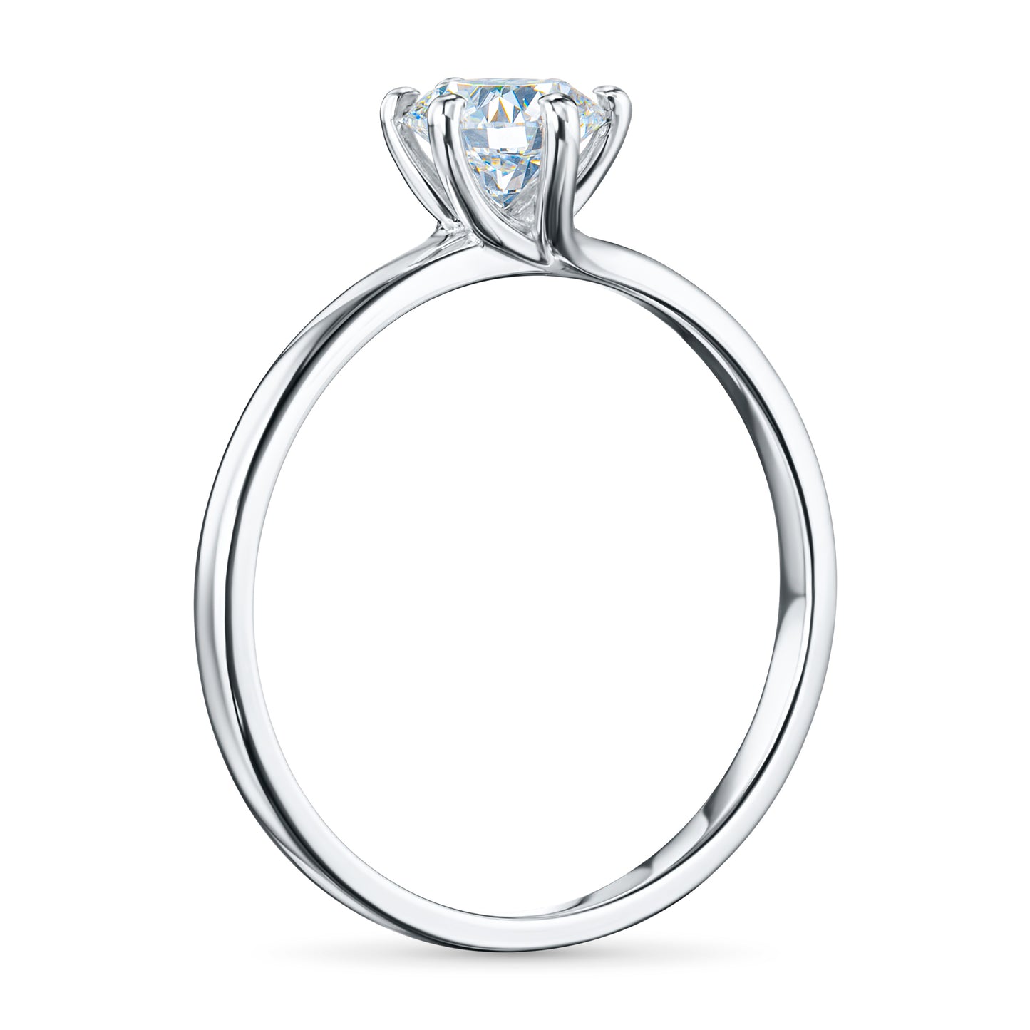 14K White Gold Ring with Lab-Created Diamonds 0.530 CT.TW