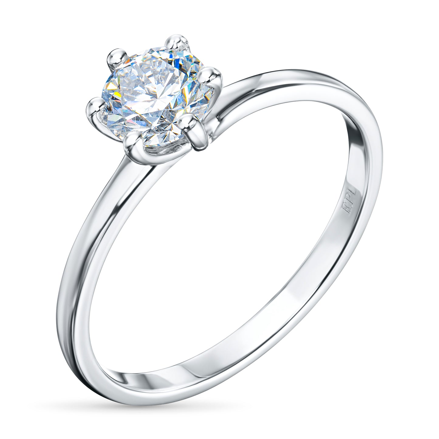 14K White Gold Ring with Lab-Created Diamonds 0.530 CT.TW