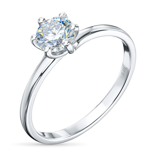 14K White Gold Ring with Lab-Created Diamonds 0.530 CT.TW