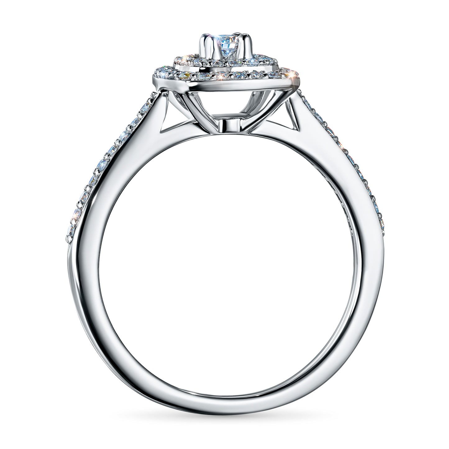 14K White Gold Ring with Lab-Created Diamonds 0.390 CT.TW