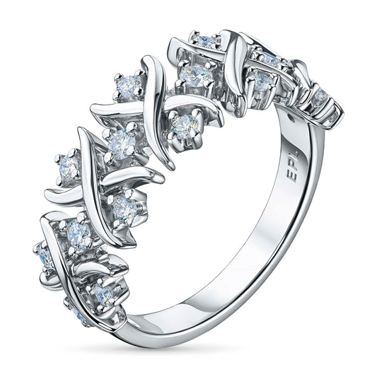 14K White Gold Ring with Lab-Created Diamonds 0.310 CT.TW