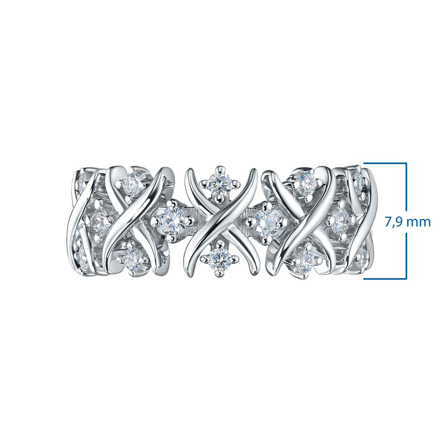 14K White Gold Ring with Lab-Created Diamonds 0.310 CT.TW