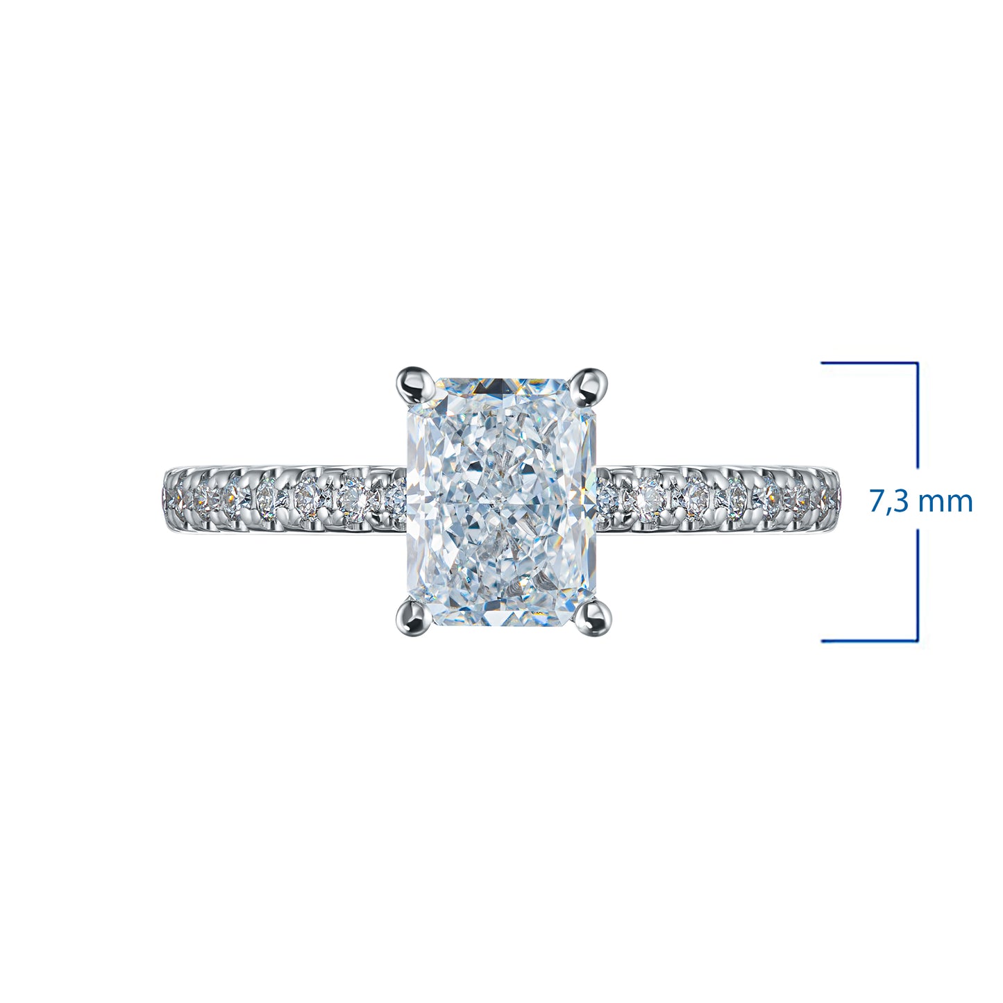 14K White Gold Ring with Lab-Created Diamonds 1.220 CT.TW