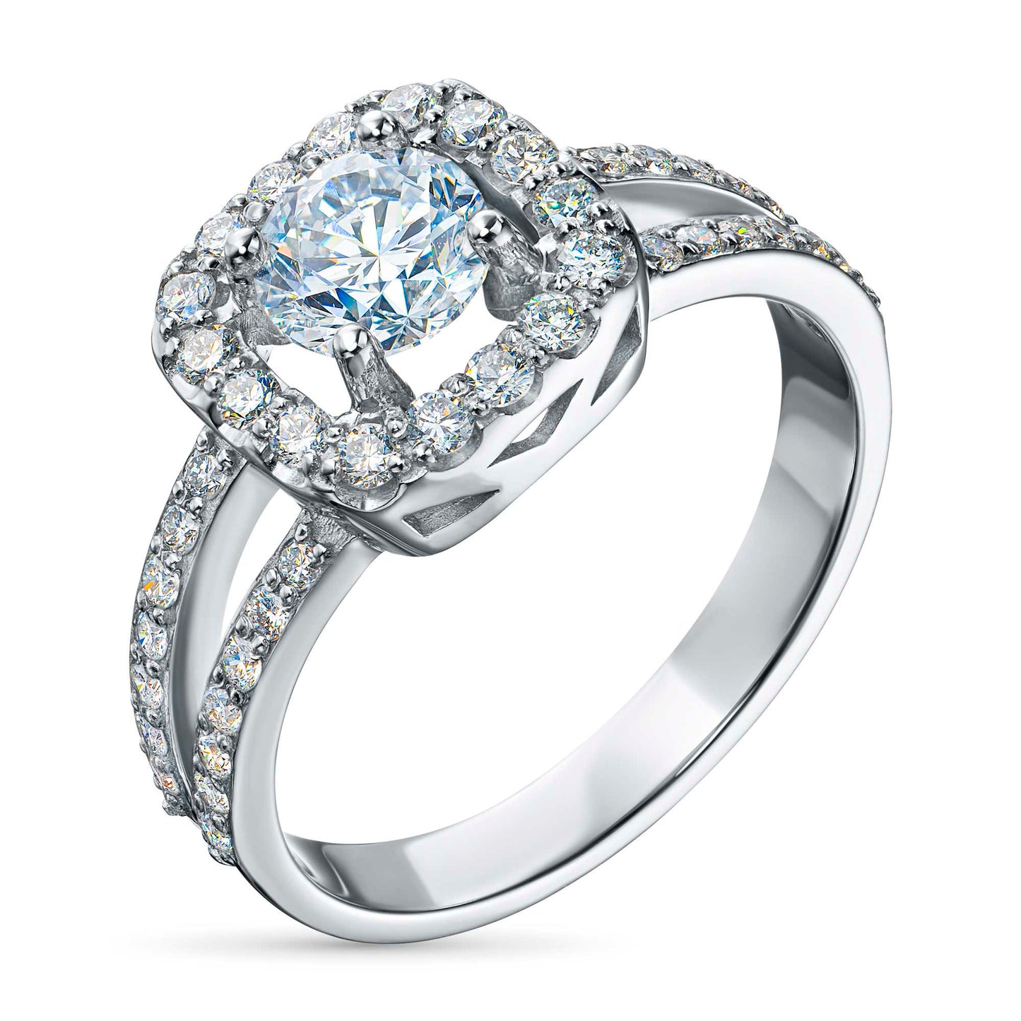 14K White Gold Ring with Lab-Created Diamonds 1.280 CT.TW