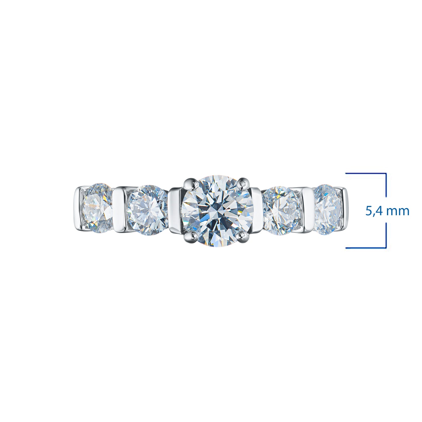 14K White Gold Ring with Lab-Created Diamonds 1.540 CT.TW