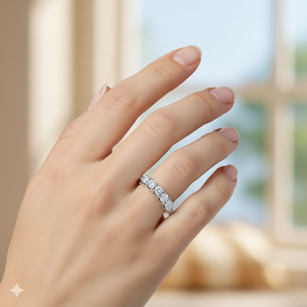 14K White Gold Ring with Lab-Created Diamonds 1.120 CT.TW