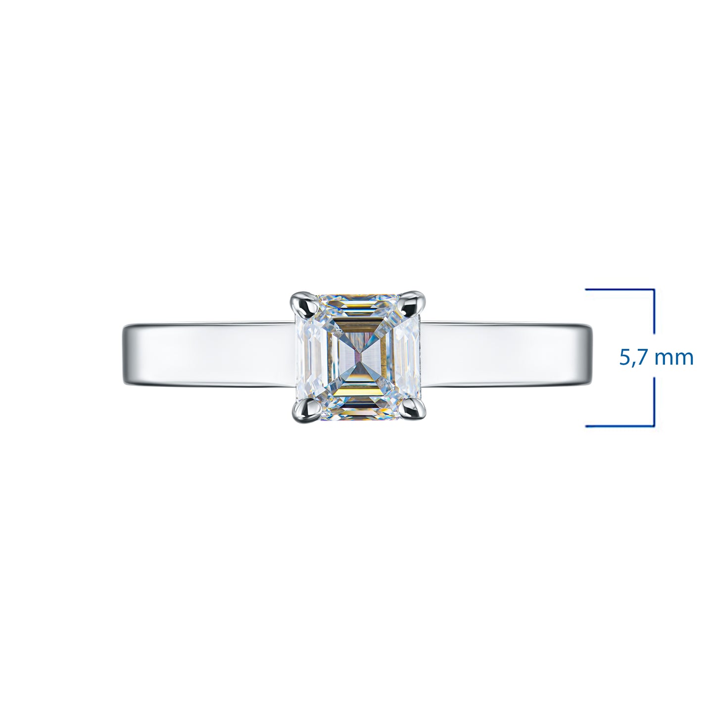 14K White Gold Ring with Lab-Created Diamonds 1.120 CT.TW