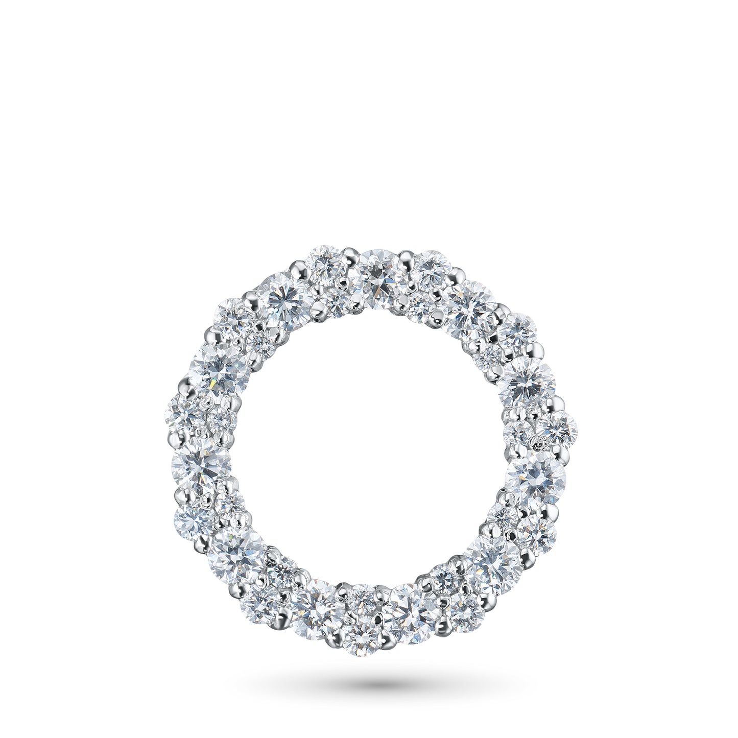 14K White Gold Pendant with Lab-Created Diamonds 0.880 CT.TW