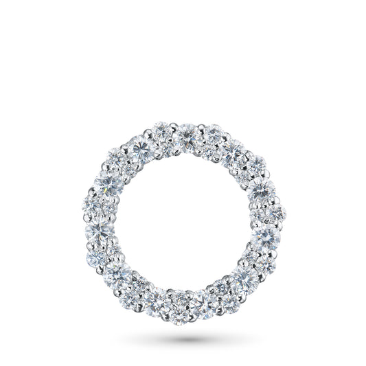 14K White Gold Pendant with Lab-Created Diamonds 0.880 CT.TW